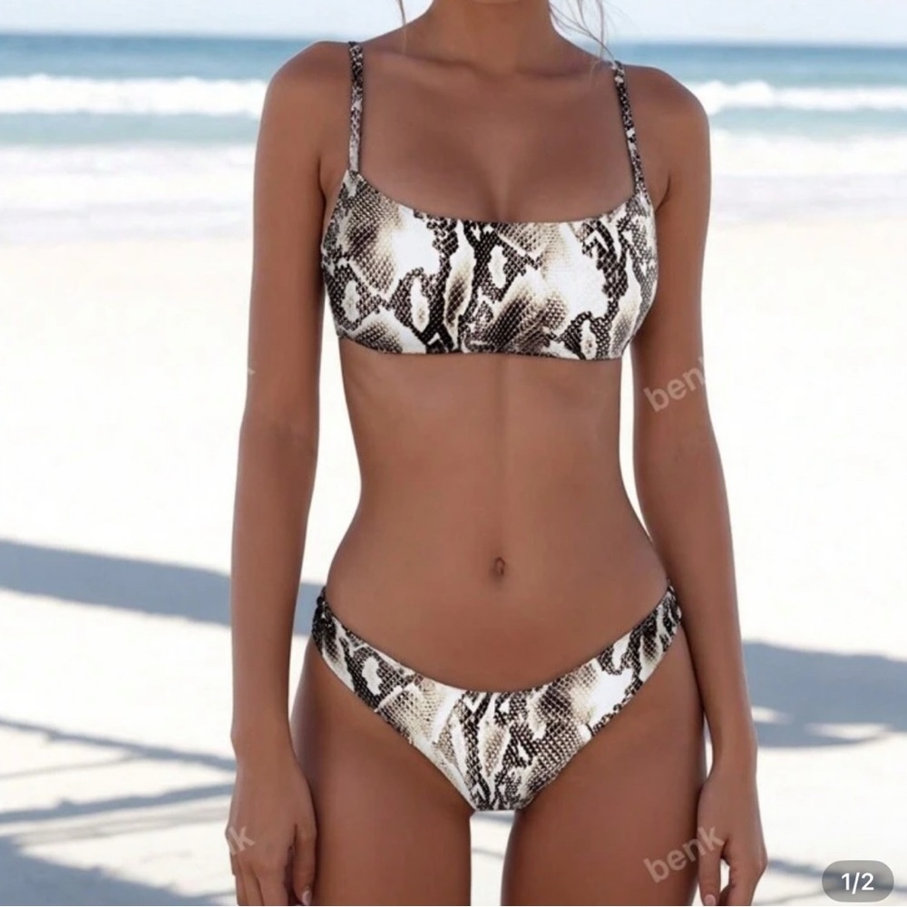 Snake Print Bikini Set.